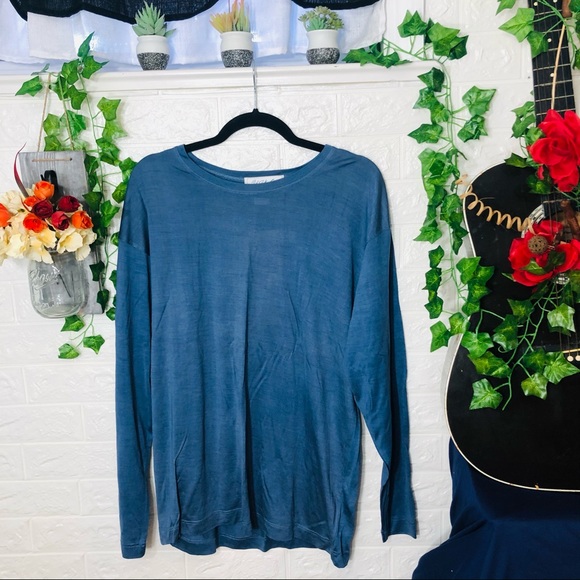 🌸5/$25🌸NWT Out Of the Blue Knits Basic Long Sleeve Flowy Top Size Large - Picture 2 of 10